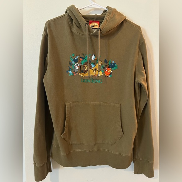 Disney Other - Disney Lion King Olive Green Graphic Hoodie Pullover